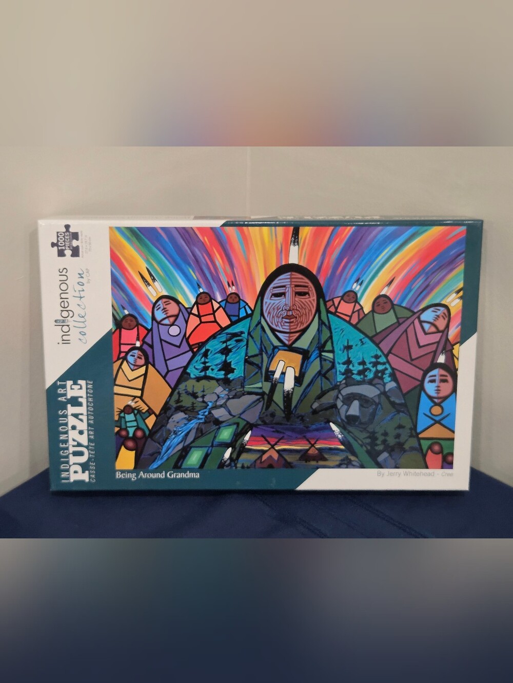 Indigenous Art 1000 Piece Jigsaw Puzzle 'Being Around Grandma -
